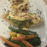 creamy spoon plate with veges